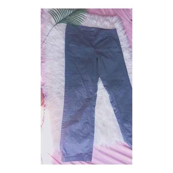 LOFT Skinny chino crop grey pants - Picture 3 of 3